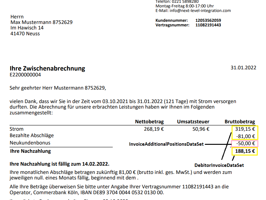 Beispiel Rechnung 1
